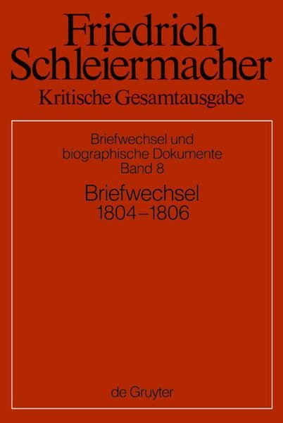 Produktbild: Briefwechsel 1804-1806