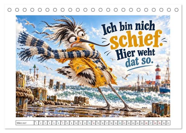 Produktbild: K&uuml;stenk&ouml;ppe (Tischkalender 2027 DIN A5 quer), CALVENDO Monatskalender