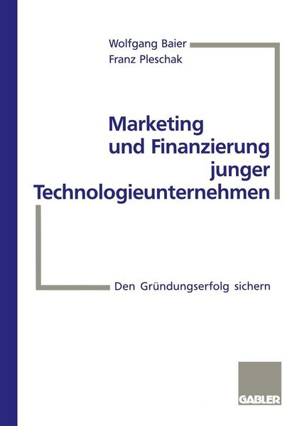 Produktbild: Marketing und Finanzierung junger Technologieunternehmen