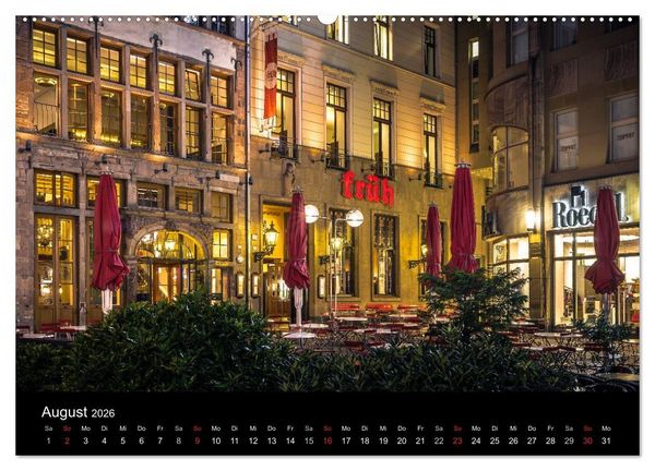 Produktbild: K&ouml;ln Impressionen bei Nacht (Wandkalender 2026 DIN A2 quer), CALVENDO Monatskalender