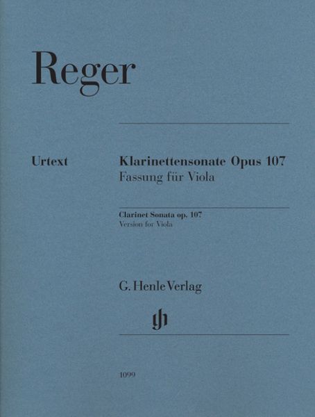 Produktbild: Max Reger - Klarinettensonate op. 107