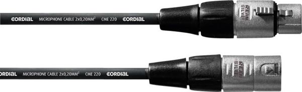 Cordial CFM 0,5 FM XLR Verbindungskabel [1x XLR-Buchse - 1x XLR-Stecker] 0.50m Schwarz