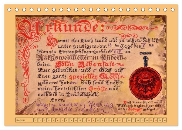 Produktbild: Gru&szlig; aus L&uuml;beck (Tischkalender 2026 DIN A5 quer), CALVENDO Monatskalender