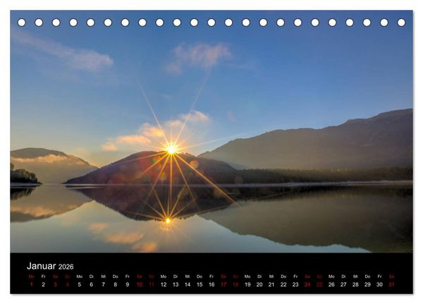 Produktbild: Licht &uuml;ber Alpenlandschaften (Tischkalender 2026 DIN A5 quer), CALVENDO Monatskalender