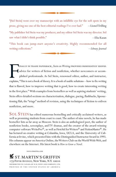 Produktbild: Stein On Writing