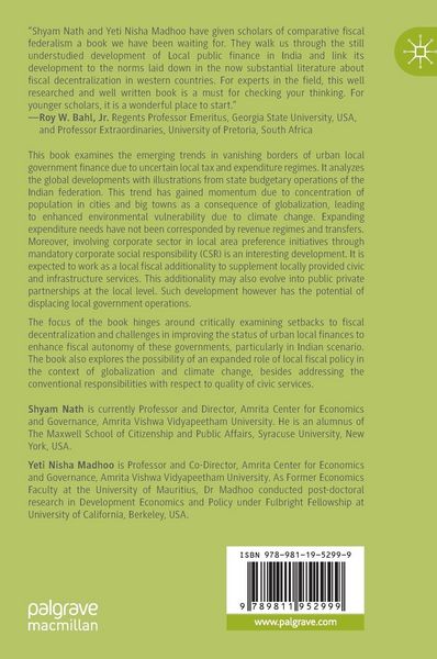 Produktbild: Vanishing Borders of Urban Local Finance