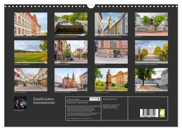 Produktbild: Zweibr&uuml;cken Impressionen (Wandkalender 2026 DIN A3 quer), CALVENDO Monatskalender