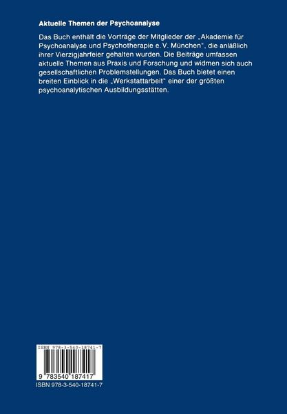 Produktbild: Aktuelle Themen der Psychoanalyse