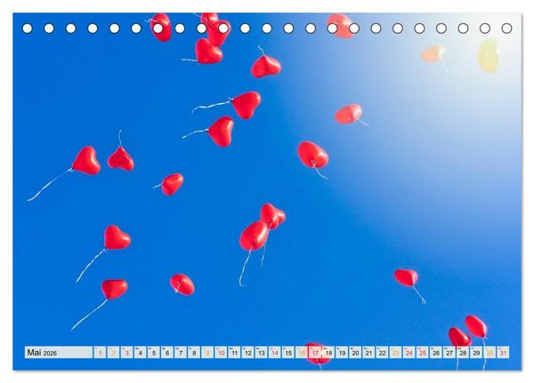 Produktbild: Mein sch&ouml;ner bunter Luftballon (Tischkalender 2026 DIN A5 quer), CALVENDO Monatskalender