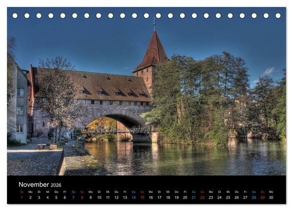 Produktbild: Meine Stadt N&uuml;rnberg 2026 (Tischkalender 2026 DIN A5 quer), CALVENDO Monatskalender