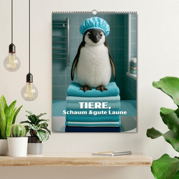 Produktbild: Tiere, Schaum und gute Laune (Wandkalender 2026 DIN A2 hoch), CALVENDO Monatskalender