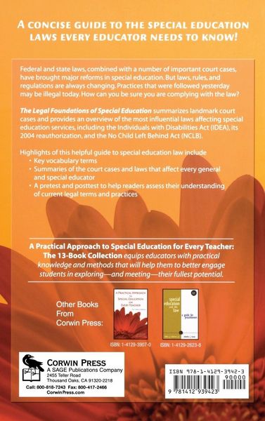 Produktbild: The Legal Foundations of Special Education