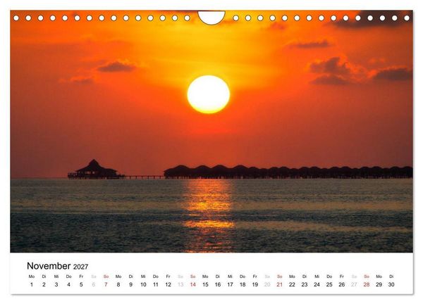 Produktbild: Malediven - Das Paradies im Indischen Ozean I (Wandkalender 2027 DIN A4 quer), CALVENDO Monatskalender