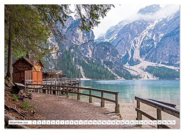 Produktbild: Sites incontournables au Tyrol du Sud (Calendrier mural 2026 DIN A3 vertical), CALVENDO calendrier mensuel