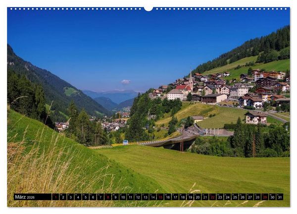 Produktbild: Das Gr&ouml;dner Tal - Im Herzen der Dolomiten (hochwertiger Premium Wandkalender 2026 DIN A2 quer), Kunstdruck in Hochglanz