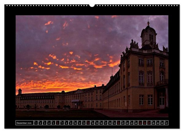 Produktbild: Karlsruhe Tag und Nacht (hochwertiger Premium Wandkalender 2026 DIN A2 quer), Kunstdruck in Hochglanz