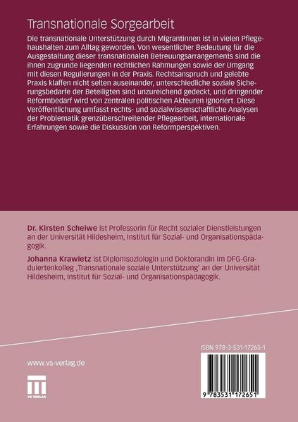 Produktbild: Transnationale Sorgearbeit