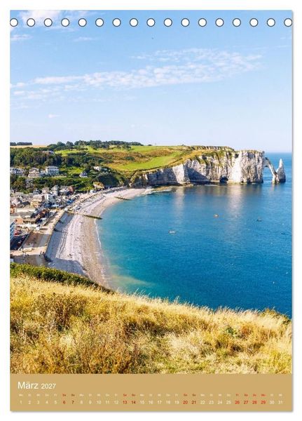 Produktbild: Facetten der Normandie. Zwischen Kreidefelsen und Fachwerk (Tischkalender 2027 DIN A5 hoch), CALVENDO Monatskalender