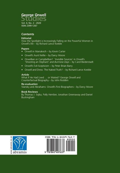 Produktbild: George Orwell Studies Vol.4 No.2