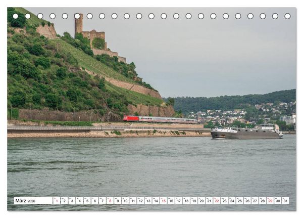 Produktbild: Eisenbahn an Rhein und Mosel 2026 (Tischkalender 2026 DIN A5 quer), CALVENDO Monatskalender