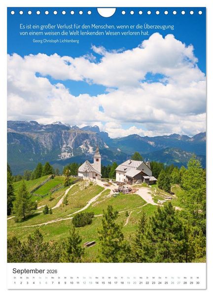 Produktbild: Christliche Natur-Poster 2026 (Wandkalender 2026 DIN A4 hoch), CALVENDO Monatskalender