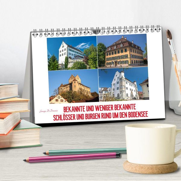Produktbild: Bekannte und weniger bekannte Schl&ouml;sser und Burgen rund um dem Bodensee (Tischkalender 2026 DIN A5 quer), CALVENDO Monatskalender