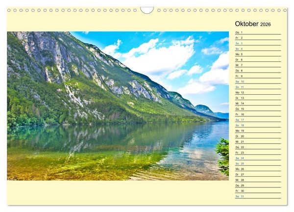 Produktbild: Slowenien - Impressionen eines Naturjuwels (Wandkalender 2026 DIN A3 quer), CALVENDO Monatskalender