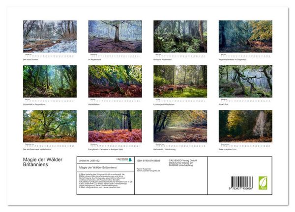 Produktbild: Magie der W&auml;lder Britanniens (hochwertiger Premium Wandkalender 2026 DIN A2 quer), Kunstdruck in Hochglanz