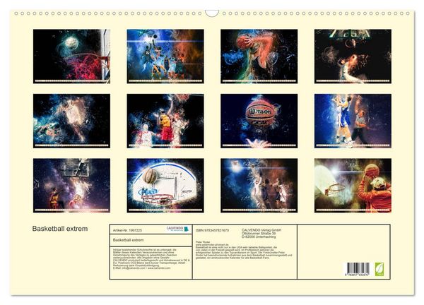 Produktbild: Basketball extrem (Wandkalender 2026 DIN A2 quer), CALVENDO Monatskalender