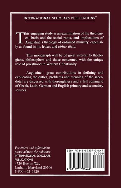 Produktbild: Theology of Ordained Ministry in the Letters of Augustine of Hippo