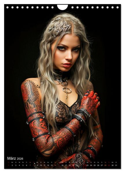 Produktbild: Tattoo Kunst auf der Haut (Wandkalender 2026 DIN A4 hoch), CALVENDO Monatskalender