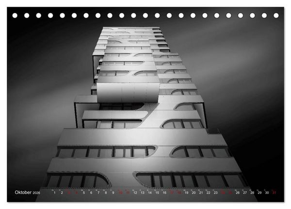 Produktbild: Monochrome Architektur (Tischkalender 2026 DIN A5 quer), CALVENDO Monatskalender