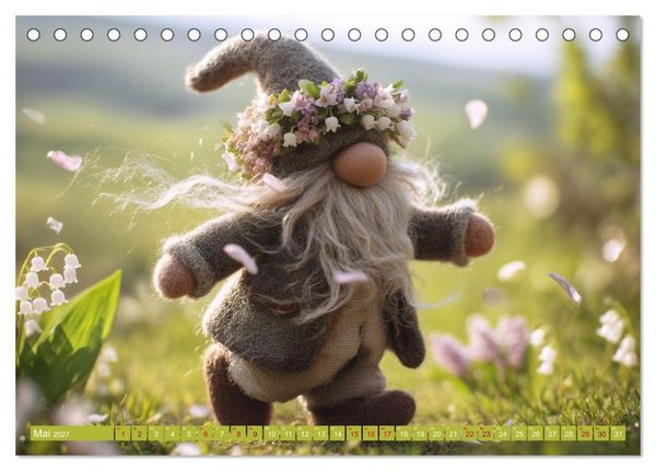 Produktbild: Wichtelgl&uuml;ck zwischen Wald und Wiese (Tischkalender 2027 DIN A5 quer), CALVENDO Monatskalender