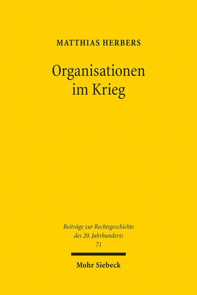 Produktbild: Organisationen im Krieg