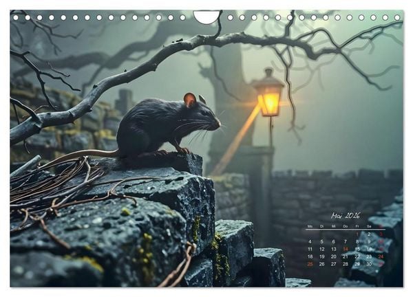 Produktbild: Schattenkuss - Tiere in den Armen der Nacht (Wandkalender 2026 DIN A4 quer), CALVENDO Monatskalender