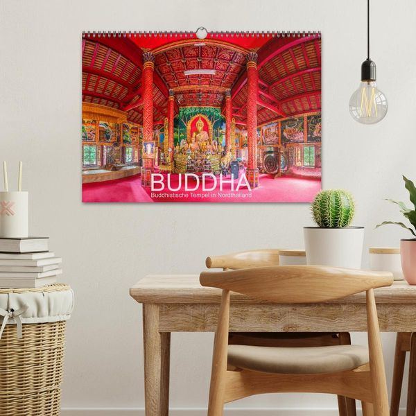 Produktbild: BUDDHA - Buddhistische Tempel in Nordthailand (Wandkalender 2026 DIN A3 quer), CALVENDO Monatskalender