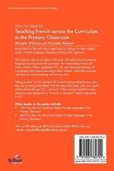 Produktbild: 100+ Fun Ideas for Teaching French Across the Curriculum in the Primary Classroom