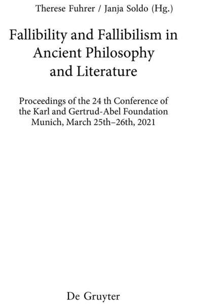 Produktbild: Fallibility and Fallibilism in Ancient Philosophy and Literature