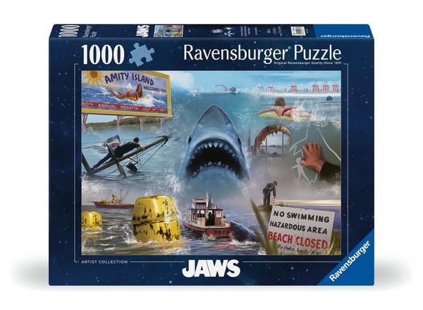 Produktbild: Erwachsenenpuzzle 1000 Teile - Der wei&szlig;e Hai - Jaws