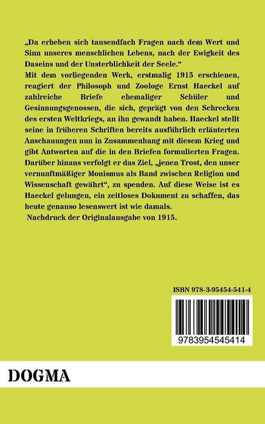 Produktbild: Ewigkeit - Weltkriegsgedanken &uuml;ber Leben und Tod, Religion und Entwicklungslehre