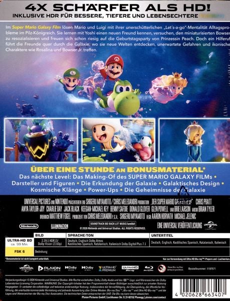 Produktbild: Der Super Mario Galaxy Film - Steelbook (4K Ultra HD) (+ Blu-ray)