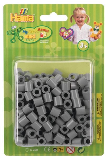 Produktbild: HAMA Maxi Blister-Packung mit 250 Perlen Grau