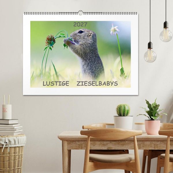 Produktbild: Lustige Zieselbabys (Wandkalender 2027 DIN A2 quer), CALVENDO Monatskalender