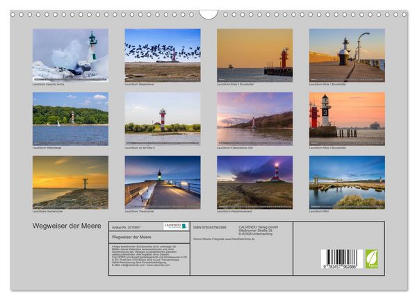 Produktbild: Wegweiser der Meere (Wandkalender 2026 DIN A3 quer), CALVENDO Monatskalender