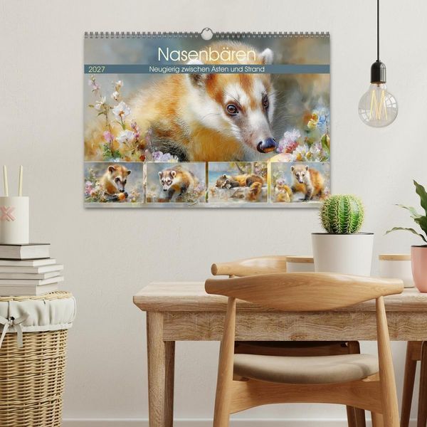Produktbild: Nasenb&auml;ren. Neugierig zwischen &Auml;sten und Strand (Wandkalender 2027 DIN A3 quer), CALVENDO Monatskalender