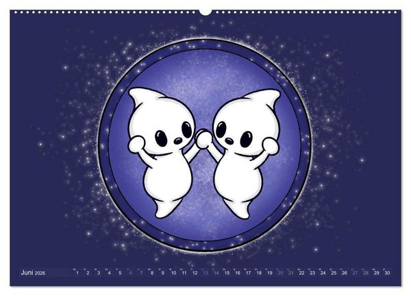 Produktbild: Geister Sternzeichen (Wandkalender 2026 DIN A2 quer), CALVENDO Monatskalender