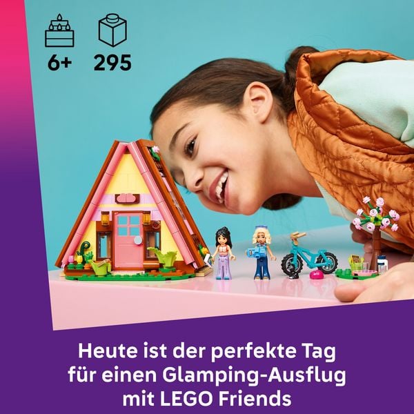 Produktbild: LEGO Friends 42682 Glampingh&uuml;tte in freier Natur, Bau- und Spielset mit 2 Spielfiguren und einem Spielzeugk&auml;tzchen
