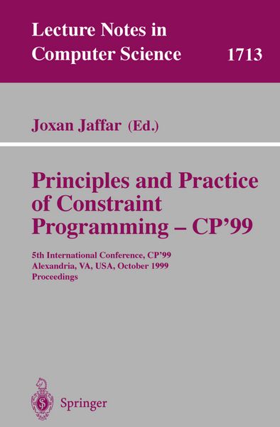Produktbild: Principles and Practice of Constraint Programming - CP'99