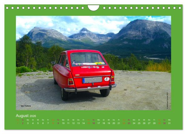Produktbild: Abenteuer Citroen Ami 8 (Wandkalender 2026 DIN A4 quer), CALVENDO Monatskalender