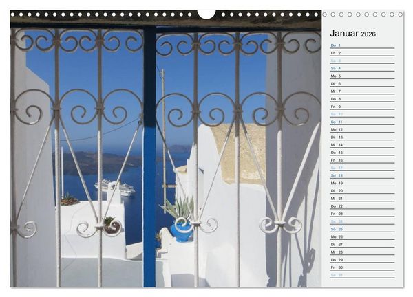 Produktbild: SANTORINI - Idyll auf dem Vulkan (Wandkalender 2026 DIN A3 quer), CALVENDO Monatskalender